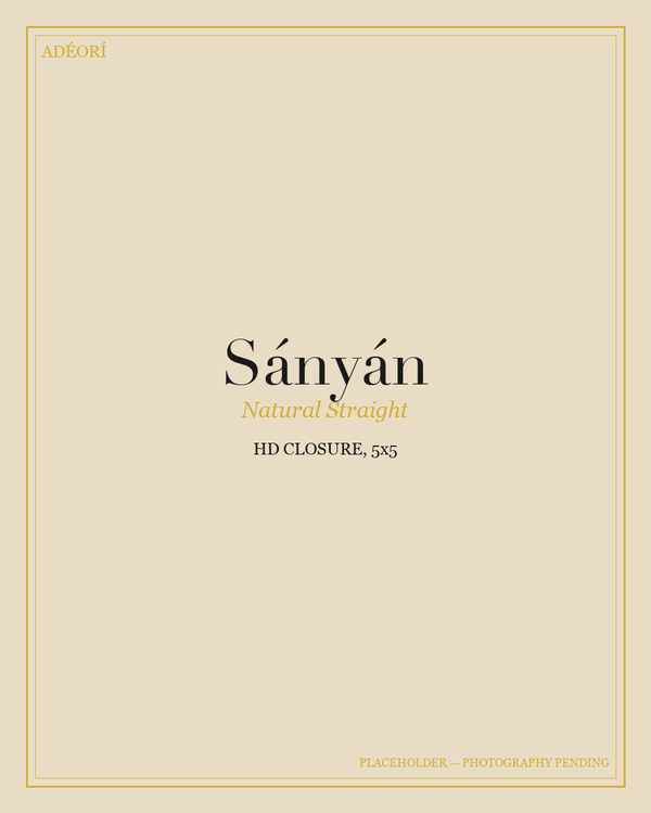 Sányán — Natural Straight HD Closure, 5x5