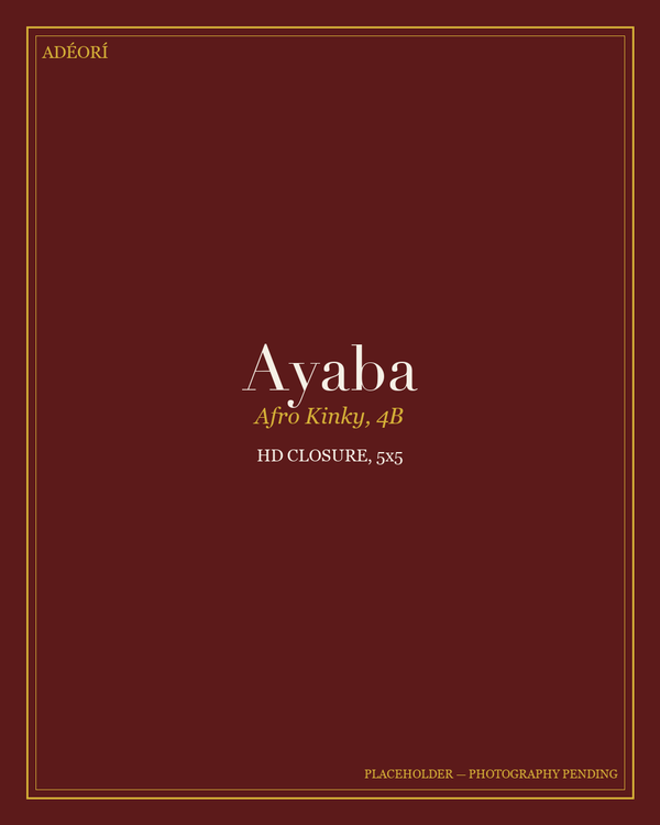 Ayaba — Afro Kinky HD Closure, 5x5