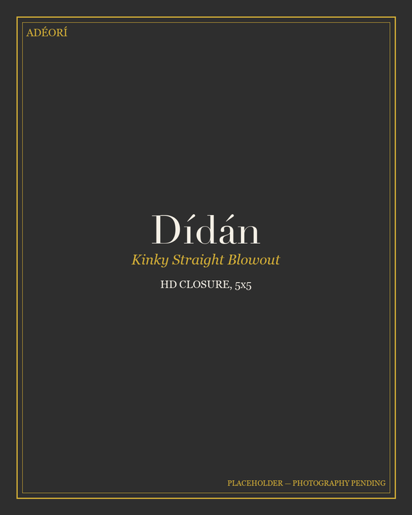 Dídán — Kinky Straight Blowout HD Closure, 5x5