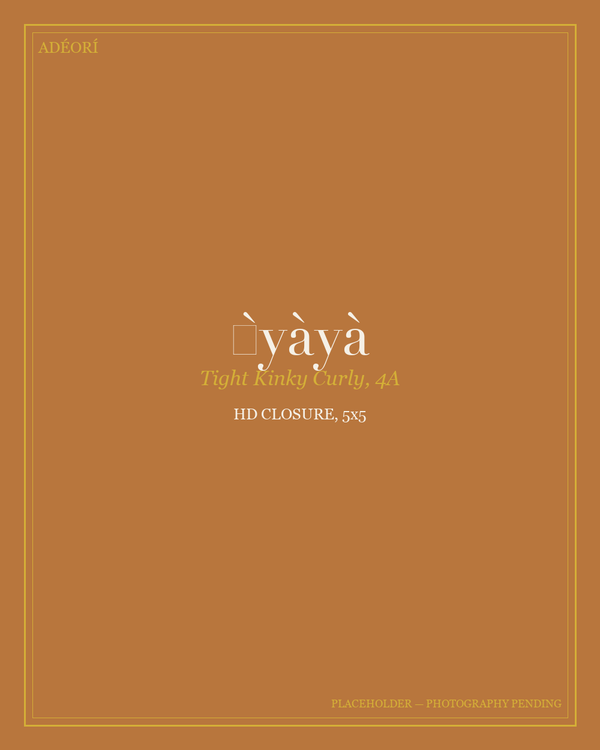 Ọ̀yàyà — Tight Kinky Curly HD Closure, 5x5