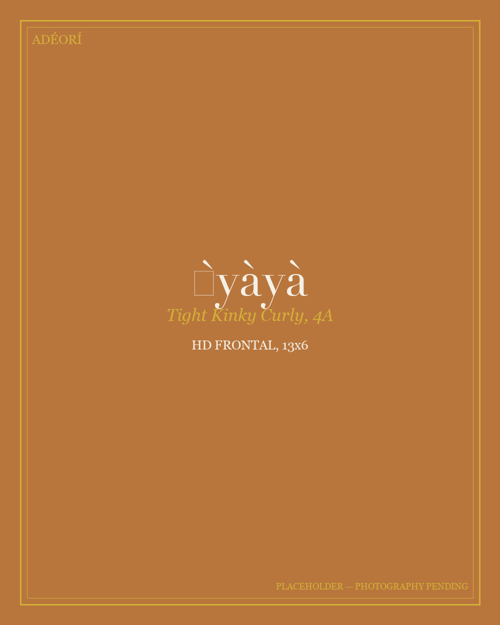 Ọ̀yàyà — Tight Kinky Curly HD Frontal, 13x6