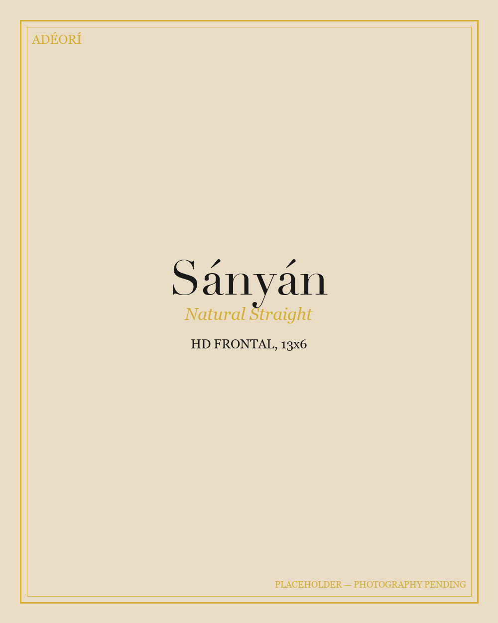 Sányán — Natural Straight HD Frontal, 13x6