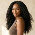 Adéorí Kinky Straight virgin hair — full installed look