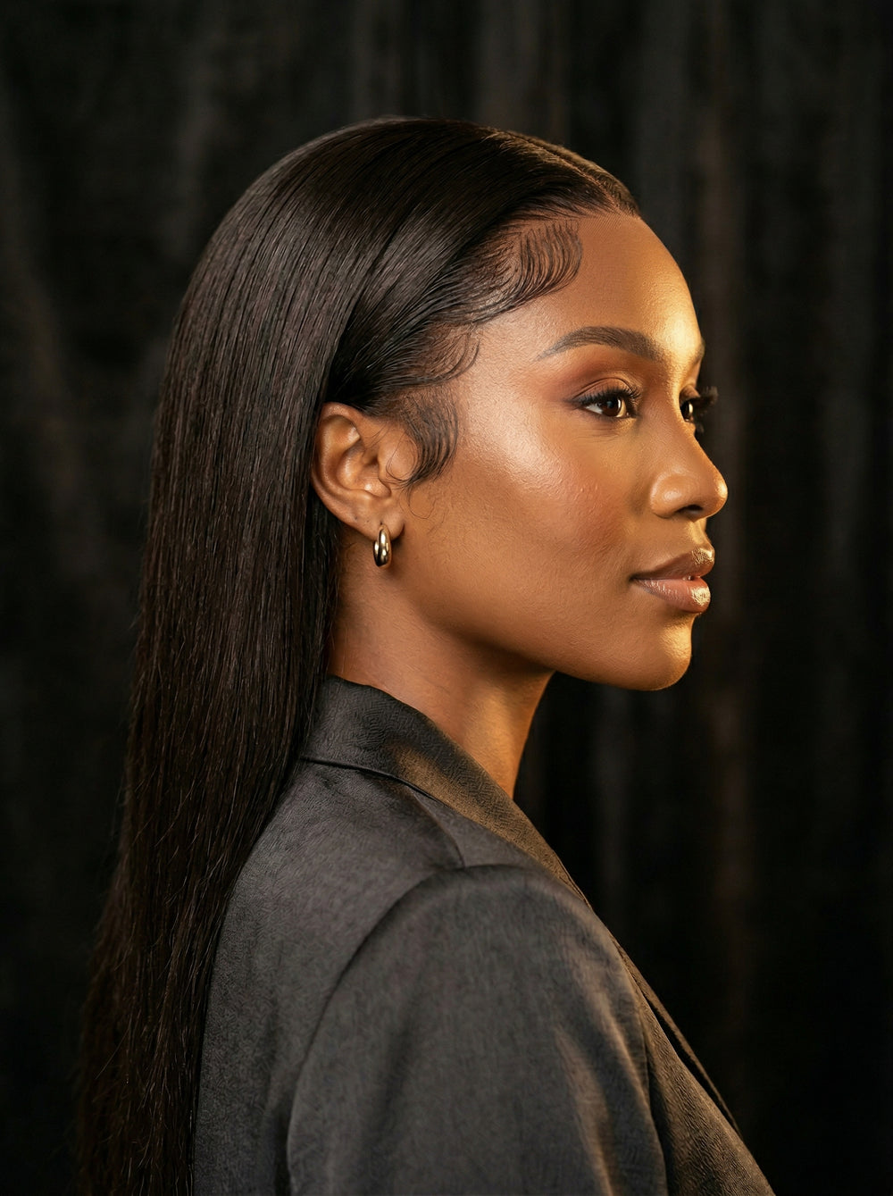 HD Lace Frontal - Styled Look Side View