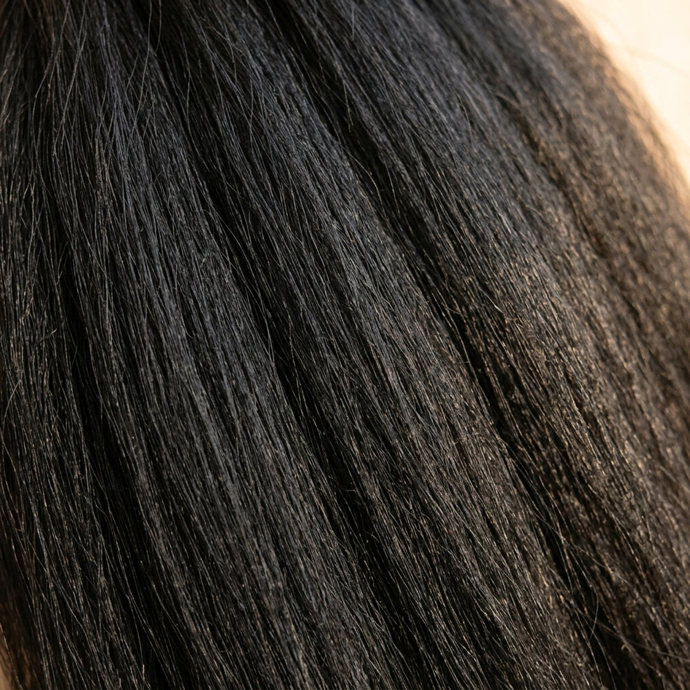 Adéorí Yaki hair texture detail — cuticle-intact Remy virgin hair