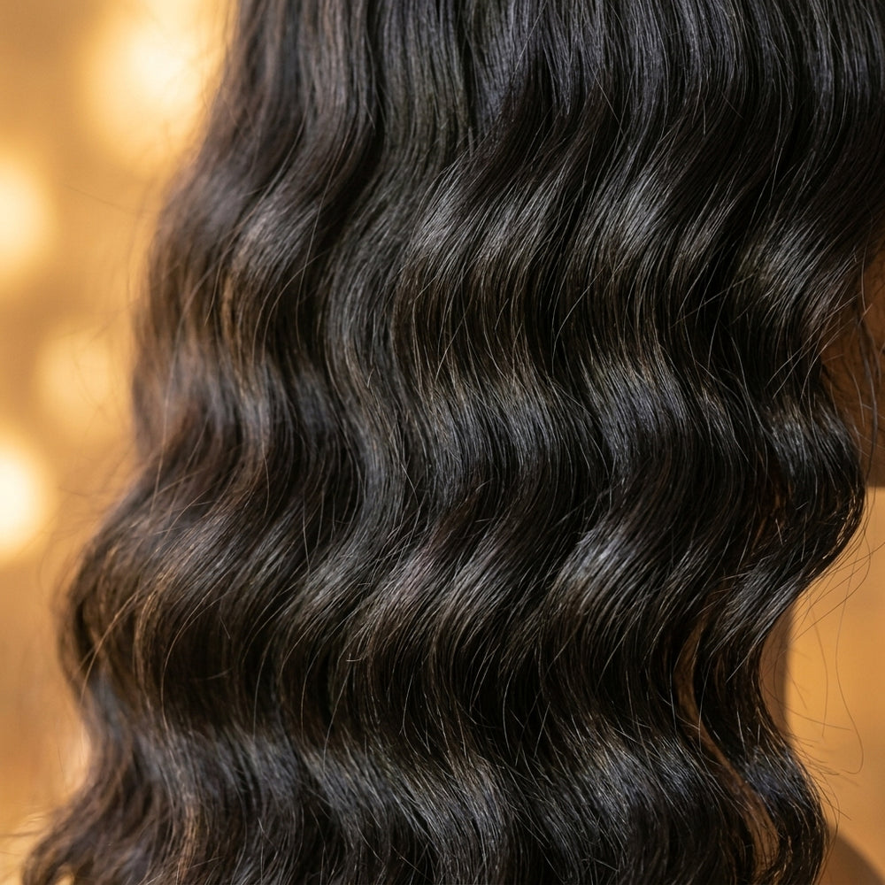 Adéorí Loose Wave hair texture detail — cuticle-intact Remy virgin hair