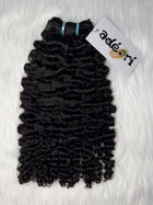 Ìlẹ̀kẹ̀ - Loose Kinky Curly weft, fanned to show the spiral ringlets