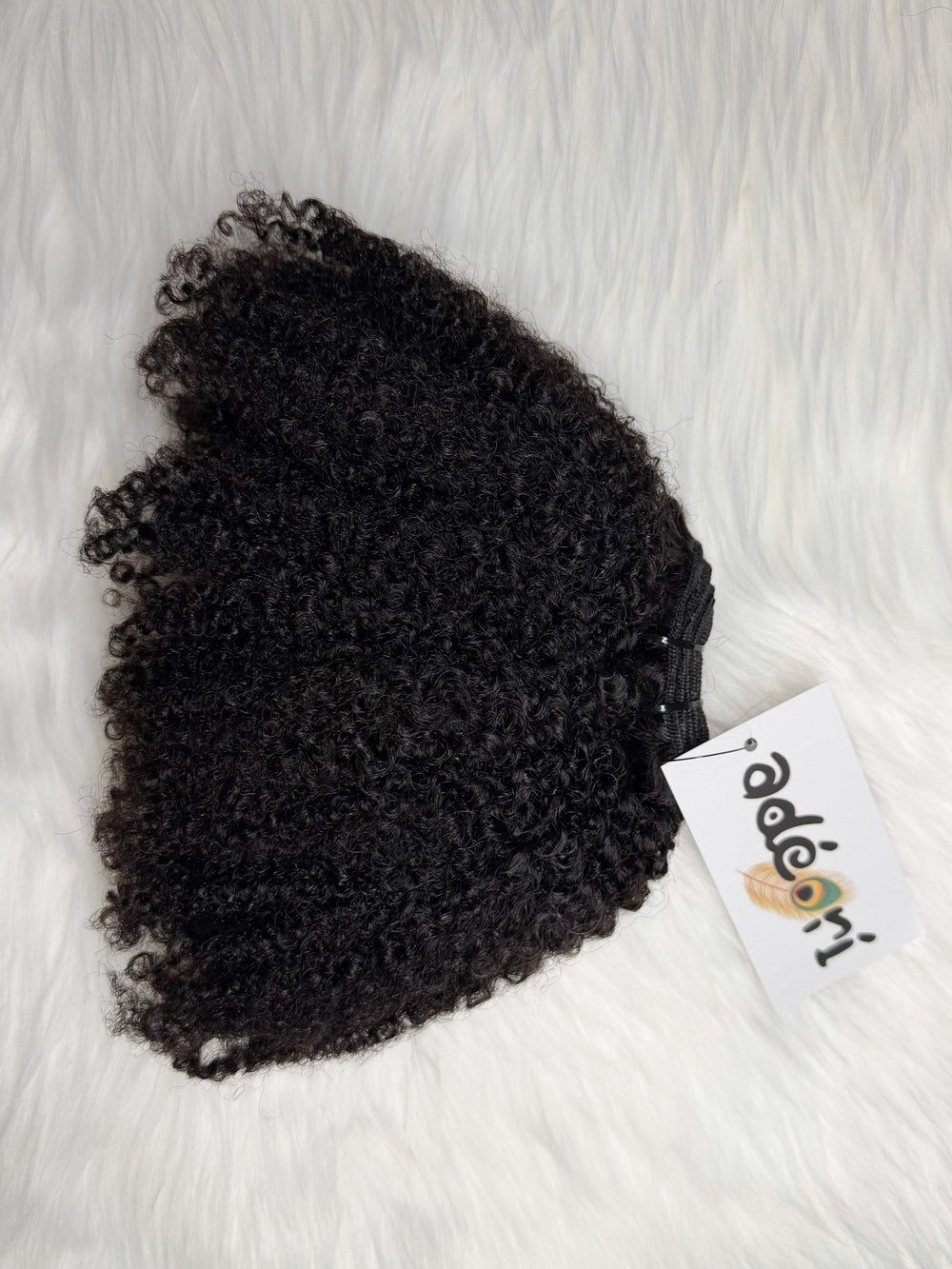 Ìyẹ́ - Afro Curly, 4B–4C weft, folded to show density
